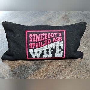 NWT Black Western Pencil / makeup Bag Pounch